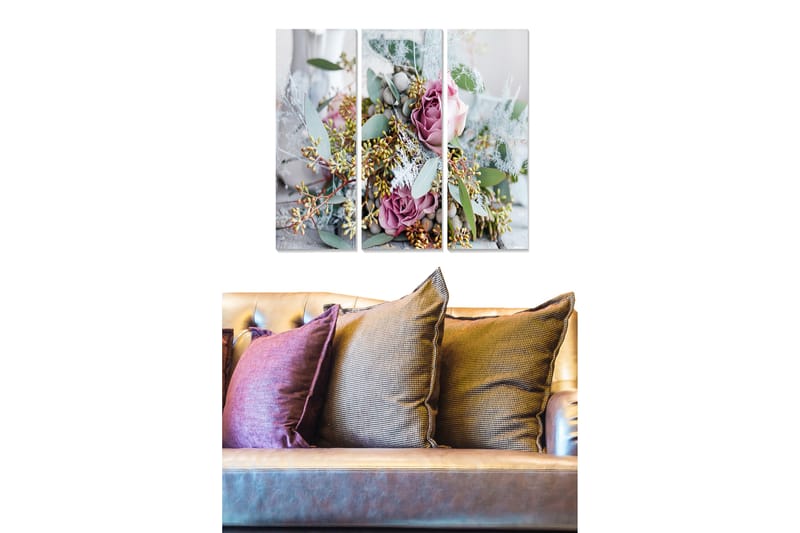 Tavla Floral 3-Pack Flerfärgad 20X50 - 20x50 cm - Inredning & dekor - Tavlor & konst - Canvastavla