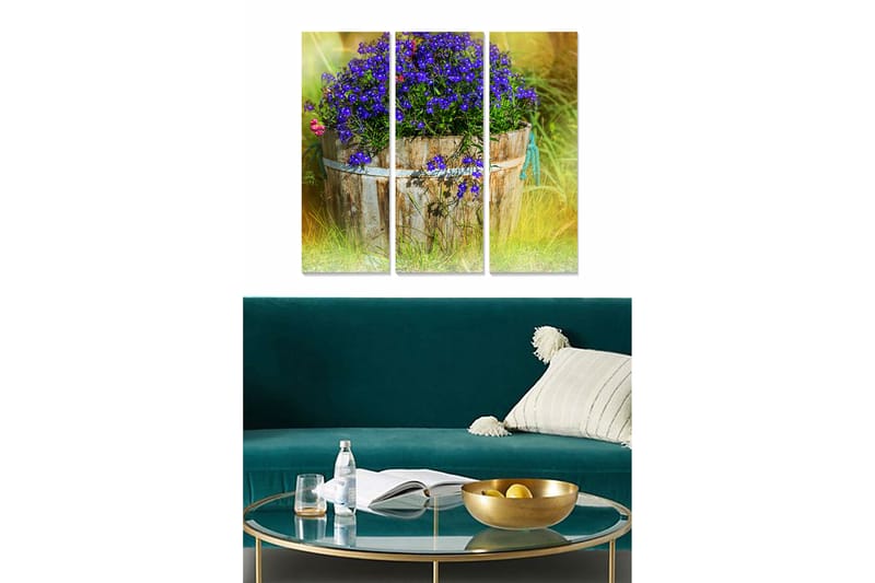 Tavla Floral 3-Pack Flerfärgad 20X50 - 20x50 cm - Inredning & dekor - Tavlor & konst - Canvastavla