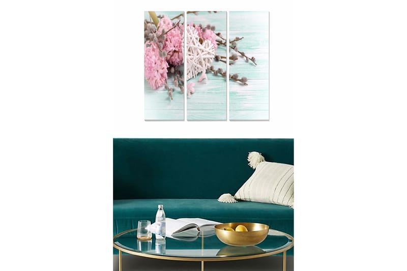 Tavla Floral 3-Pack Flerfärgad 20X50 - 20x50 cm - Inredning & dekor - Tavlor & konst - Canvastavla