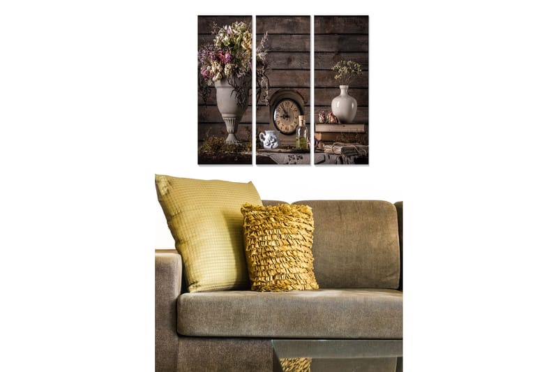 Tavla Floral 3-Pack Flerfärgad 20X50 - 20x50 cm - Inredning & dekor - Tavlor & konst - Canvastavla