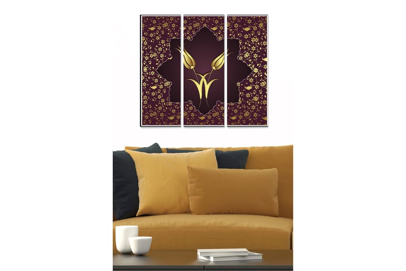 Tavla Floral 3-Pack Flerfärgad 20X50 Cm - 20x50 cm - Inredning & dekor - Tavlor & konst - Canvastavla