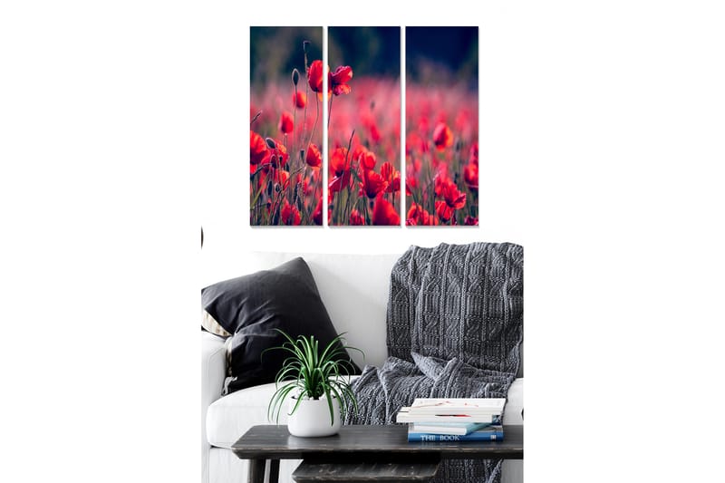 Tavla Floral 3-Pack Flerfärgad 20X50 Cm - 20x50 cm - Inredning & dekor - Tavlor & konst - Canvastavla
