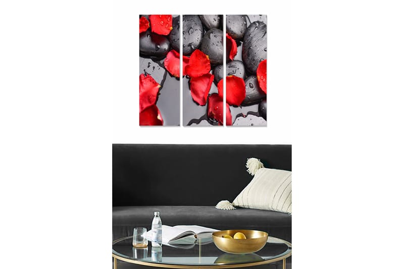 Tavla Floral 3-Pack Flerfärgad 20X50 Cm - 20x50 cm - Inredning & dekor - Tavlor & konst - Canvastavla