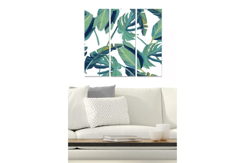 Tavla Floral 3-pack Flerfärgad - 20x50 cm - Inredning & dekor - Tavlor & konst - Canvastavla