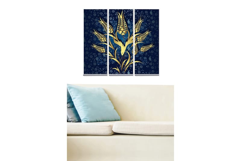 Tavla Floral 3-pack Flerfärgad - 20x50 cm - Inredning & dekor - Tavlor & konst - Canvastavla