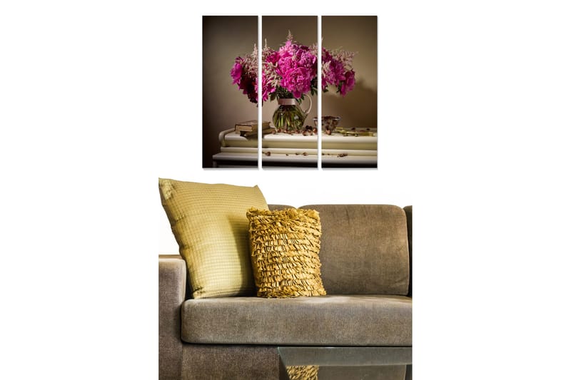 Tavla Floral 3-pack Flerfärgad, 20x50 cm