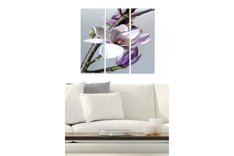 Tavla Floral 3-pack Flerfärgad - 20x50 cm - Inredning & dekor - Tavlor & konst - Canvastavla