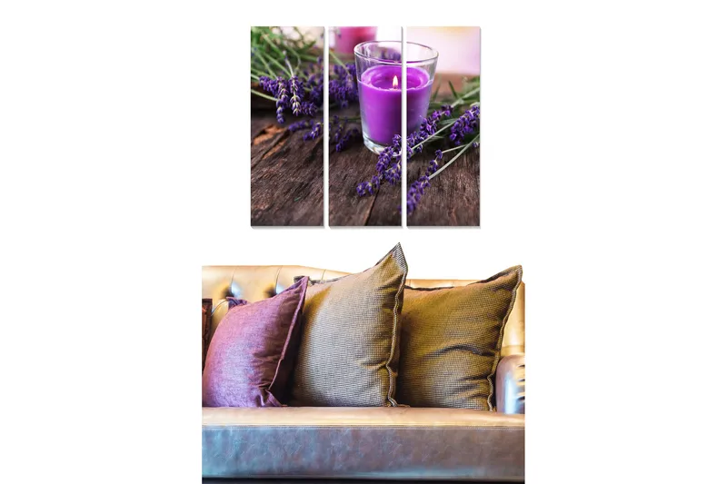 Tavla Floral 3-pack Flerfärgad - 20x50 cm - Inredning & dekor - Tavlor & konst - Canvastavla