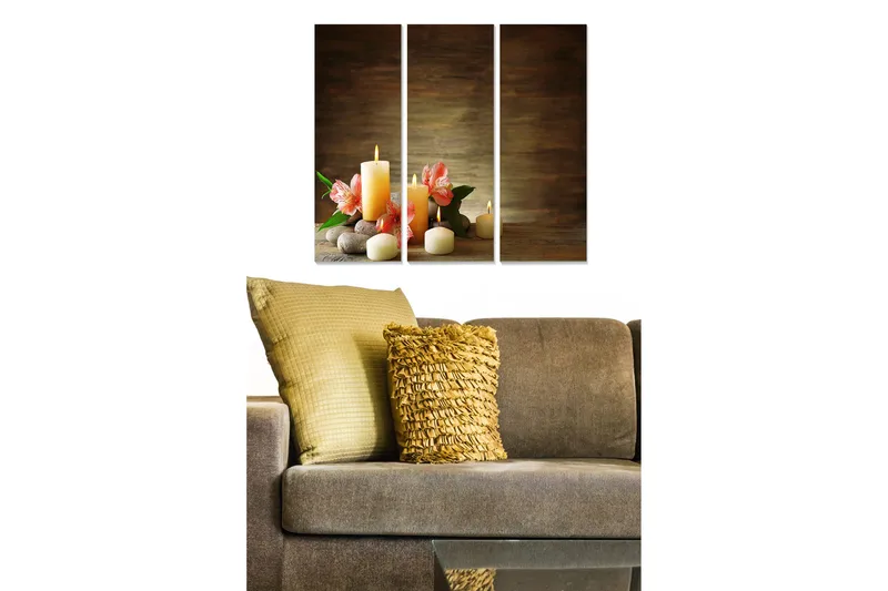 Tavla Floral 3-pack Flerfärgad, 20x50 cm