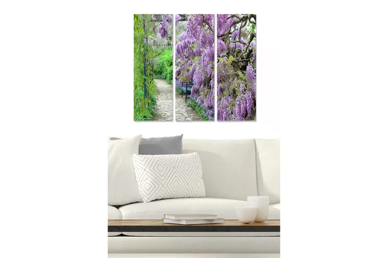 Tavla Floral 3-pack Flerfärgad, 20x50 cm