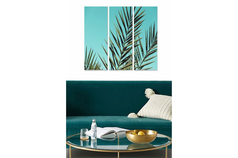 Tavla Floral 3-pack Flerfärgad, 20x50 cm