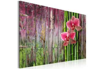 Tavla Flower and bamboo 120x80 - Artgeist sp. z o. o. - Inredning & dekor - Tavlor & konst - Canvastavla