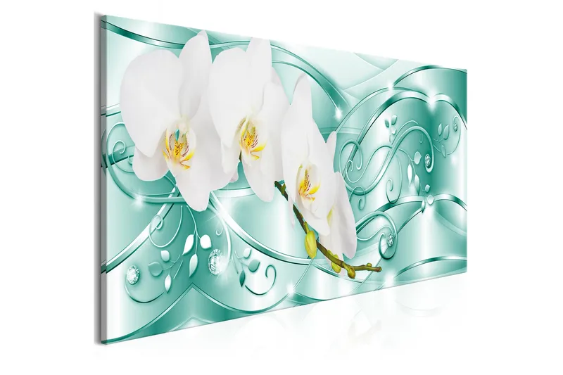 Tavla Flowering 1 Part Narrow Green 120x40, Artgeist sp. z o. o.