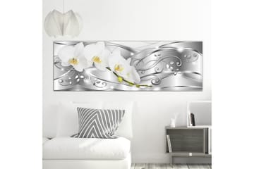 Tavla Flowering 1 Part Narrow Silver 120x40 - Artgeist sp. z o. o. - Inredning & dekor - Tavlor & konst - Canvastavla