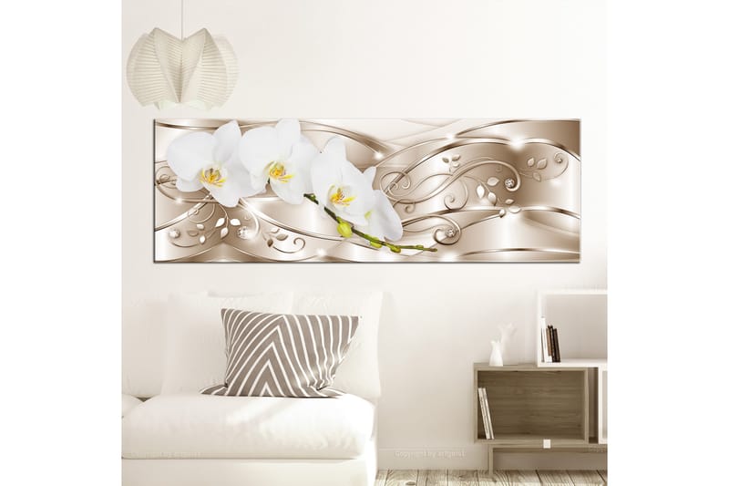 Tavla Flowering 1 Part Narrow Beige 150X50 Beige - Artgeist sp. z o. o. - Inredning & dekor - Tavlor & konst - Canvastavla
