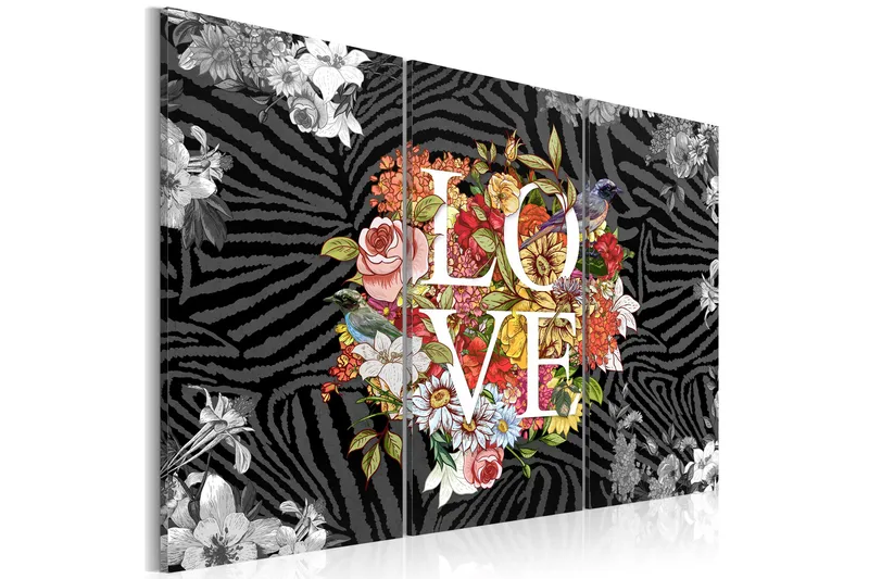 Tavla Flowers From The Heart 120X80 Flerfärgad, Artgeist sp. z o. o.