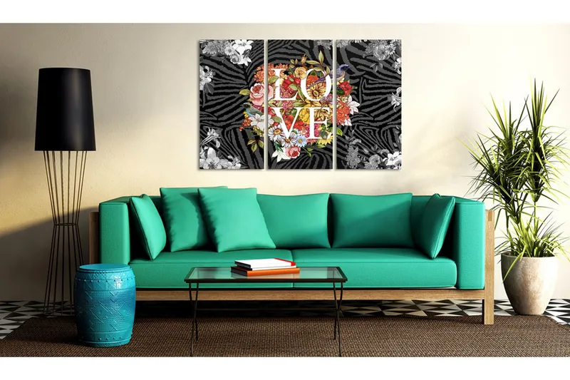 Tavla Flowers From The Heart 120X80 Flerfärgad - Artgeist sp. z o. o. - Inredning & dekor - Tavlor & konst - Canvastavla