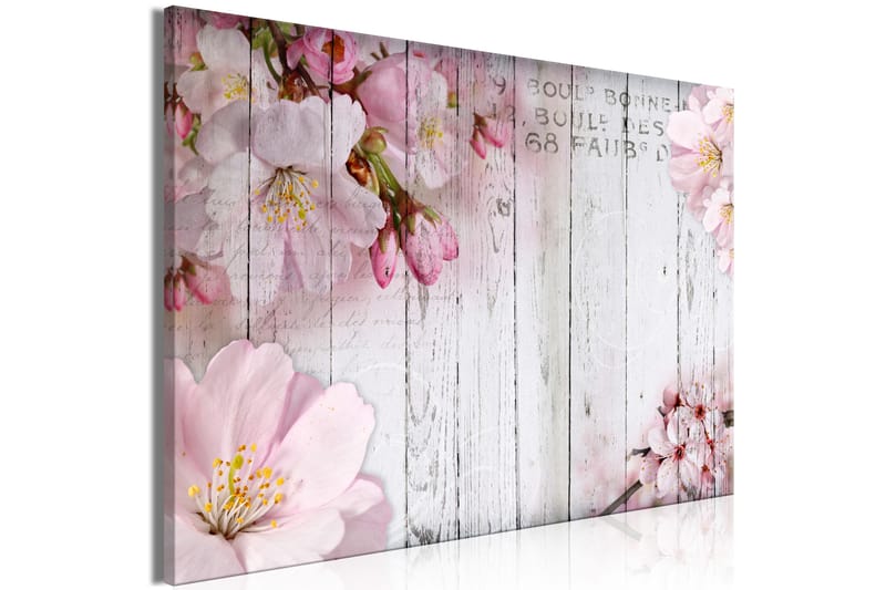 TAVLA Flowers on Boards (1 Part) Wide 120x80 - Artgeist sp. z o. o. - Inredning & dekor - Tavlor & konst - Canvastavla