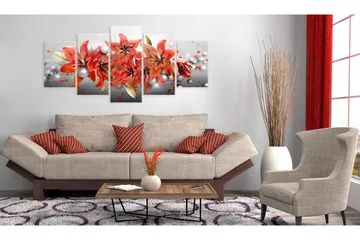 Tavla Flowery Battle 200x100 - Artgeist sp. z o. o. - Inredning & dekor - Tavlor & konst - Canvastavla