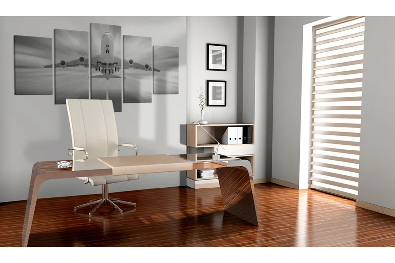 Tavla Flygplan 200X100 Vit - Artgeist sp. z o. o. - Inredning & dekor - Tavlor & konst - Canvastavla