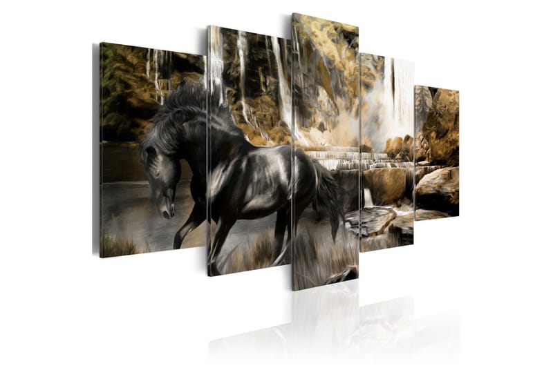 Tavla Foggy Weather Over Waterfall 200x100, Artgeist sp. z o. o.
