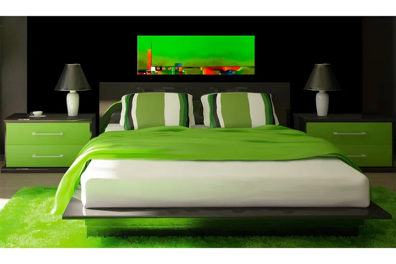 Tavla Force Od Gravity 120X40 Flerfärgad|Grön Flerfärgad - Artgeist sp. z o. o. - Inredning & dekor - Tavlor & konst - Canvastavla