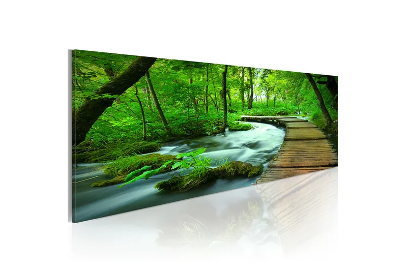 Tavla Forest Broadwalk 120X40 Grön - Artgeist sp. z o. o. - Inredning & dekor - Tavlor & konst - Canvastavla