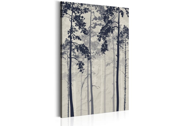 Tavla Forest In Fog 40X60 Blå|Vit - Artgeist sp. z o. o. - Canvastavla
