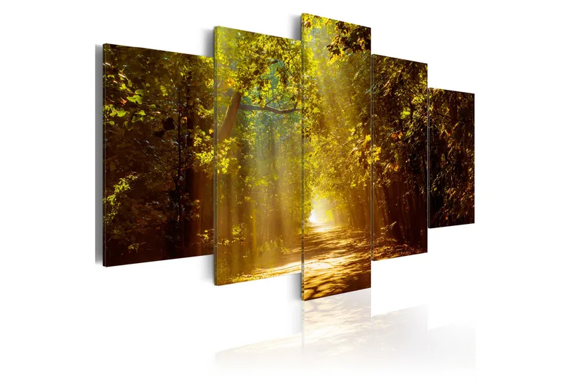 Tavla Forest In The Sunlight 100X50 Gul, Artgeist sp. z o. o.