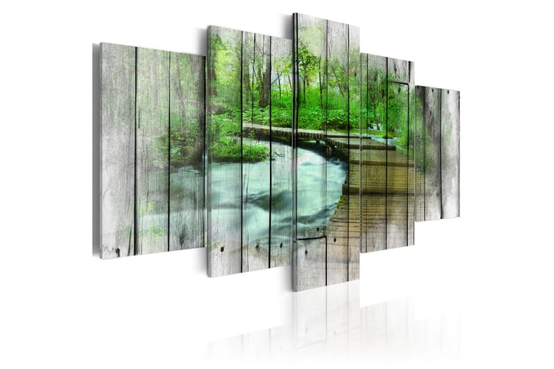 Tavla Forest Of Secrets 100X50 Grön|Vit, Artgeist sp. z o. o.