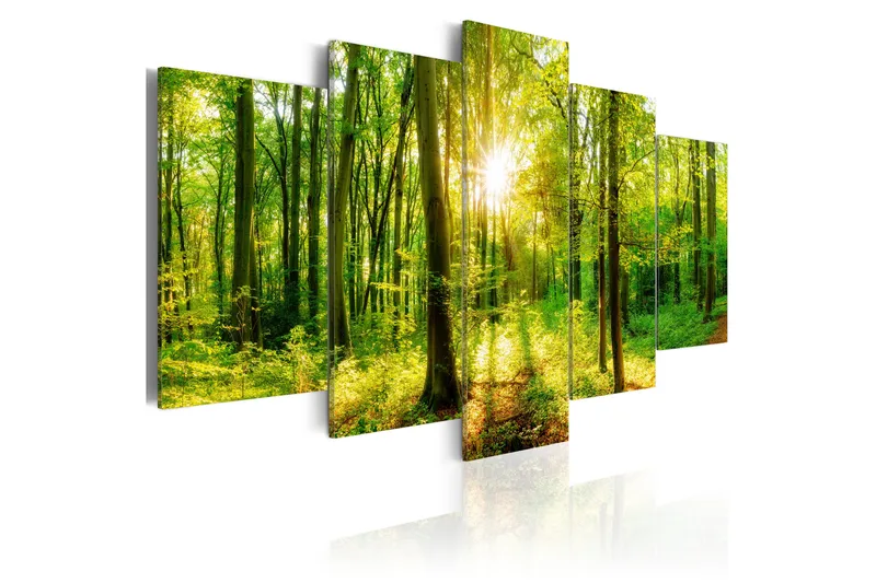 Tavla Forest Tale 100X50 Grön|Vit, Artgeist sp. z o. o.