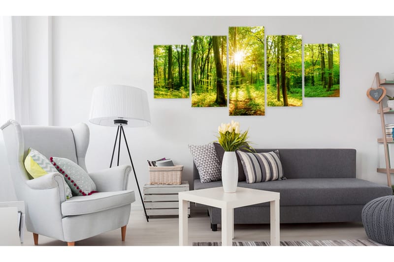 Tavla Forest Tale 100X50 Grön|Vit - Artgeist sp. z o. o. - Inredning & dekor - Tavlor & konst - Canvastavla