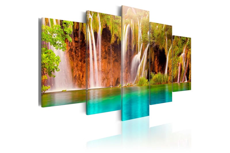 Tavla Forest Waterfall 100X50 Flerfärgad|Vit - Artgeist sp. z o. o. - Inredning & dekor - Tavlor & konst - Canvastavla