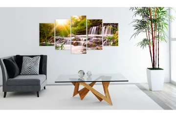 Tavla Forest Waterfall 200x100 - Artgeist sp. z o. o. - Inredning & dekor - Tavlor & konst - Canvastavla