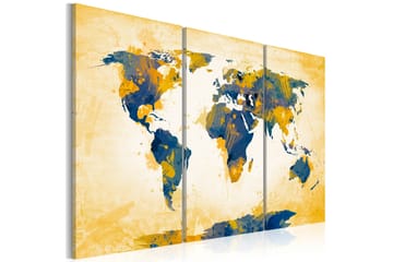 Tavla Four Corners Of The World Triptych 120x80
