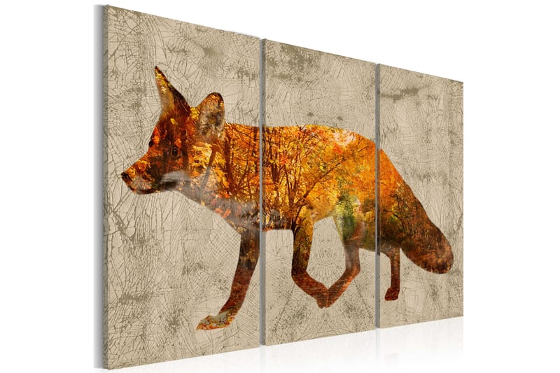 TAVLA Fox in The Wood 90x60 - Artgeist sp. z o. o. - Inredning & dekor - Tavlor & konst - Canvastavla