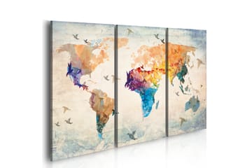 Tavla Free As A Bird Triptych 60X40 Flerfärgad