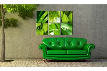 Tavla Fresh Green Leaves 120x80 - Artgeist sp. z o. o. - Inredning & dekor - Tavlor & konst - Canvastavla