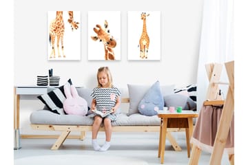 Tavla Funny Giraffes 3 Parts 120x60 - Artgeist sp. z o. o. - Inredning & dekor - Tavlor & konst - Canvastavla