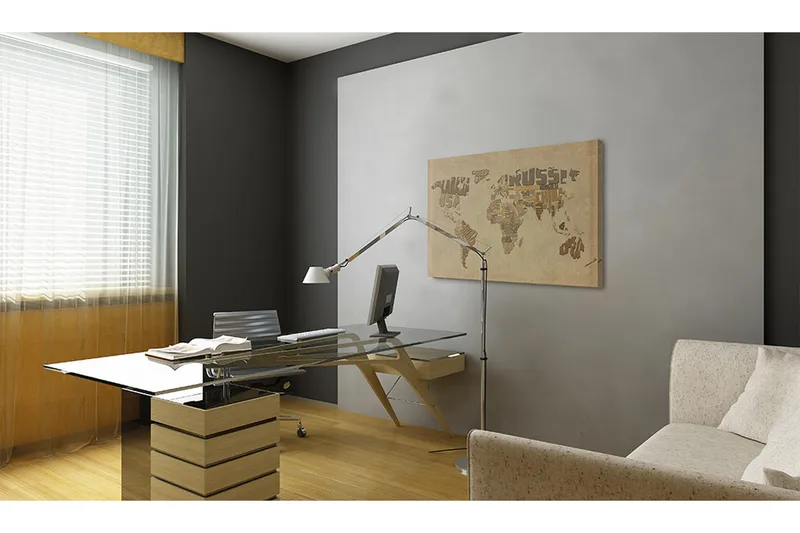 Tavla Gamla Världskarta 60X40 Brun|Beige - Artgeist sp. z o. o. - Inredning & dekor - Tavlor & konst - Canvastavla