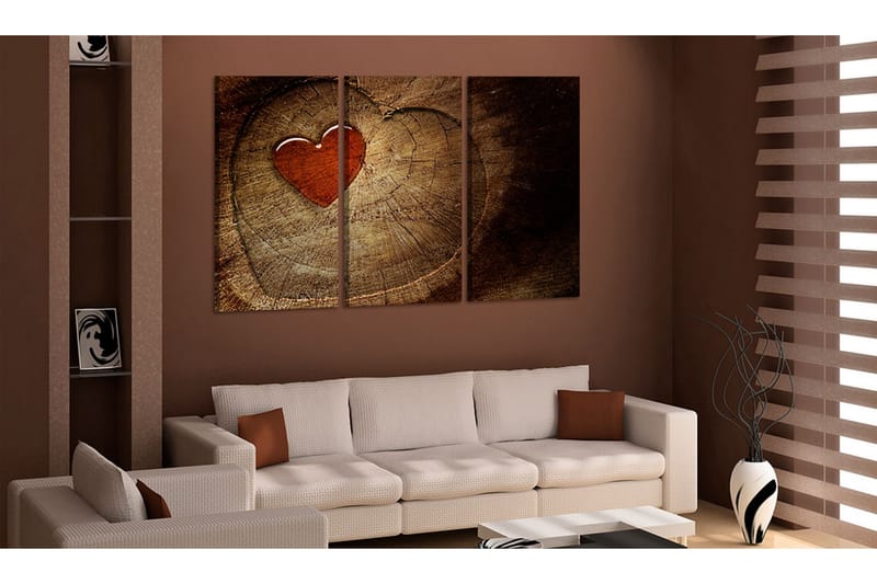 Tavla Gammal Kärlek Rostar Inte 3 St 120X80 Brun - Artgeist sp. z o. o. - Inredning & dekor - Tavlor & konst - Canvastavla