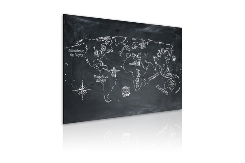 Tavla Geografi Lektion Franska 60x40, Artgeist sp. z o. o.