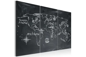 Tavla Geografi lektion (tjeckiska språket) Triptych 90x60 - Artgeist sp. z o. o. - Inredning & dekor - Tavlor & konst - Canvastavla