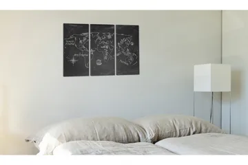 Tavla Geografi Lektion Tjeckiska  Triptych 120x80 - Artgeist sp. z o. o. - Inredning & dekor - Tavlor & konst - Canvastavla