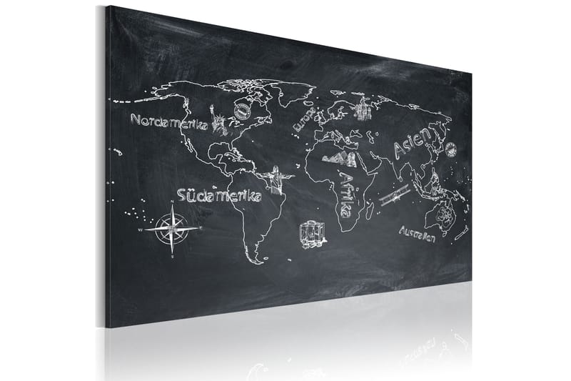 Tavla Geografi Lektion Tyska 90X60 Svart - Artgeist sp. z o. o. - Inredning & dekor - Tavlor & konst - Canvastavla