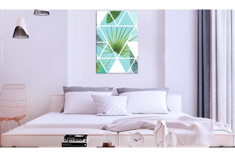 Tavla Geometric Palm (1 Part) Vertical 60x90, Artgeist sp. z o. o.