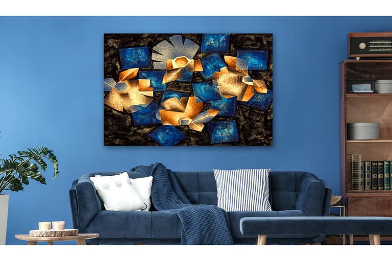 TAVLA Geometrical Flowers 120x80 - Artgeist sp. z o. o. - Inredning & dekor - Tavlor & konst - Canvastavla