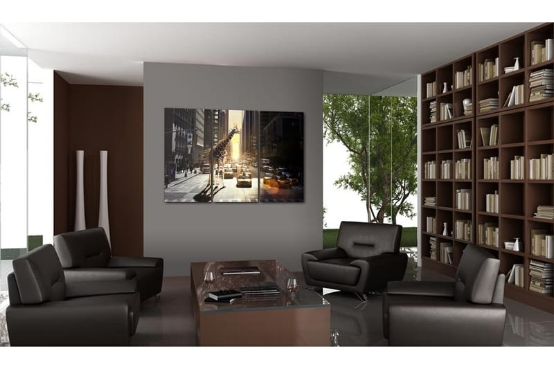 TAVLA Giraff i den stora staden 90x60 - Artgeist sp. z o. o. - Inredning & dekor - Tavlor & konst - Canvastavla