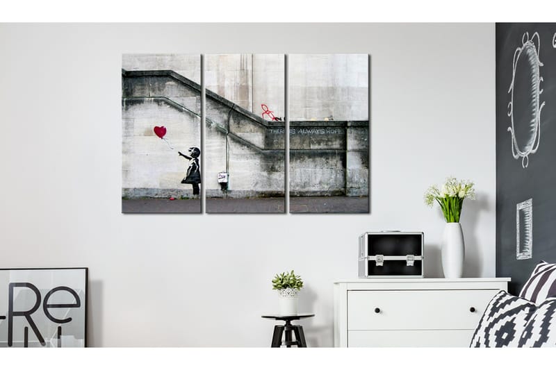 Tavla Girl With A Balloon By Banksy 90x60 - Artgeist sp. z o. o. - Inredning & dekor - Tavlor & konst - Canvastavla