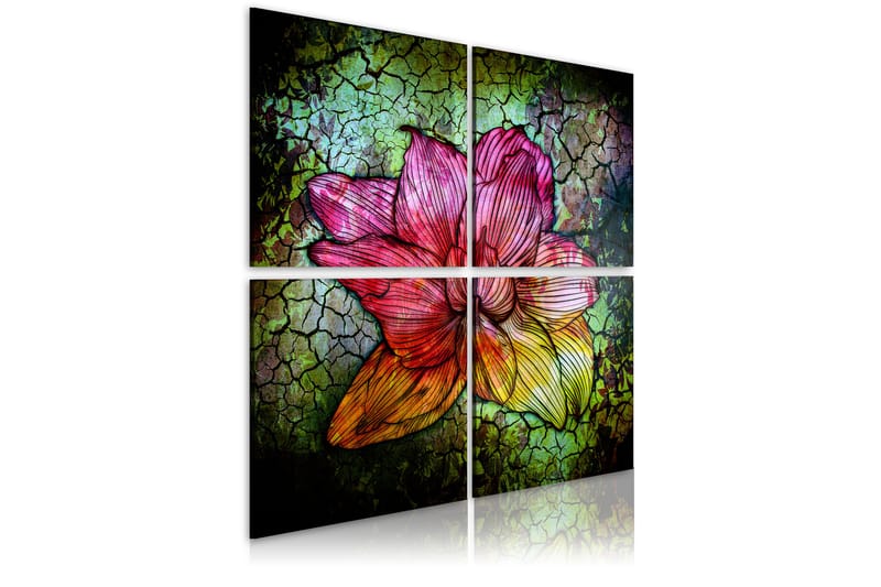 Tavla Glas Blomma 80X80 Flerfärgad - Artgeist sp. z o. o. - Inredning & dekor - Tavlor & konst - Canvastavla